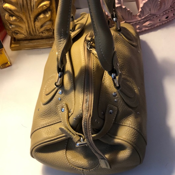 Beige nude leather bag - Picture 3 of 7